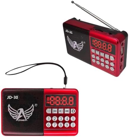 Rádio Retrô Portátil JD-30 | Bluetooth, FM/AM | MP3 USB/Pendrive ...