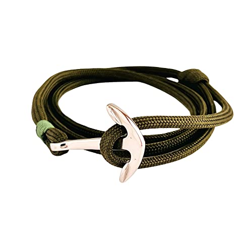 Sterling Silver Anchor Bracelet, Snake Knot Paracord Mens Bracelet, Marine, Sea, Nautical, Gift For Men, 925 Sterling Silver Bracelet, Gift For Men, Mens Jewelry, Color Bracelet #TOP18