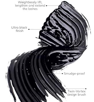 Farmasi Infinilash Mascara, Volume & Length, Twin-Vortex Brush, Ultra Black