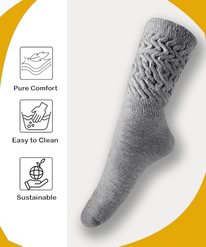Image of Therapeutic Alpaca Socks, Unisex Cozy Winter Warm Gear, Breathable Soft Comfy Garment Foot Clothing for Men & Women