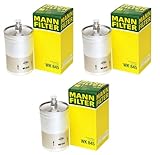 Set of 3 Fuel Filters For W201 W123 W124 400E WK845