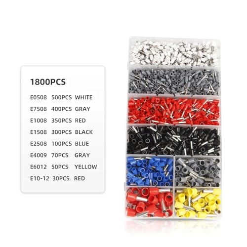 Kit de 1800 terminales de cable con conectores de cobre aislados ZHGUIMING 2