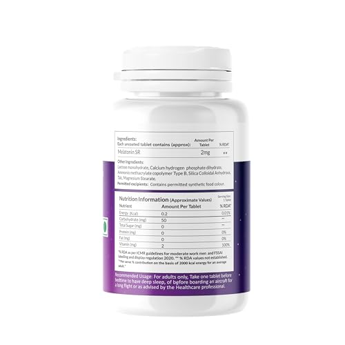 Image of AIWO Melatonin SR 2mg - 60 Tablets for Better Sleep | Wake Up Refreshed, Relaxed & Energized | Supports Healthy Sleeping Patterns | Promotes Restful Nights | Helps Maintain a Balanced Sleep Cycle as Part of a Daily Wellness Routine