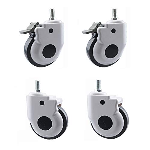 Roulettes pivotantes M12 x 30 mm charge 60kg roue TPR pour chariot
