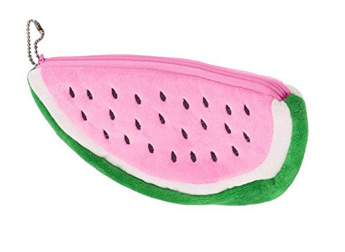Preisvergleich Produktbild Hacoly Wassermelone mädchen Junge Plüsch Federmäppchen Student Niedlich Reißverschluss Briefpapier Pouch Pencil Case Für Studenten Beginne mit der Schule Geschenke - Rosa
