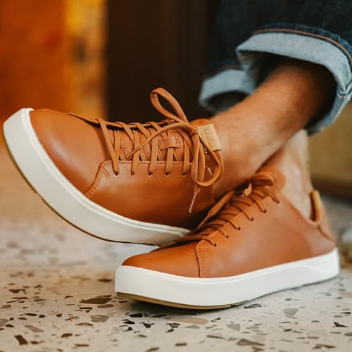 Image of OluKai Lae'ahi Li 'Ili Men's Waterproof Leather Sneaker, Versatile & Casual Everyday Shoe, All-Day Comfort & Support, Enhanced Grip & Traction