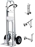 Vergo Industrial AS7A2 Aluminum Convertible Hand Truck Dolly Cart with Loop Handle 700 lbs Capacity (3 Positions, 53' High)