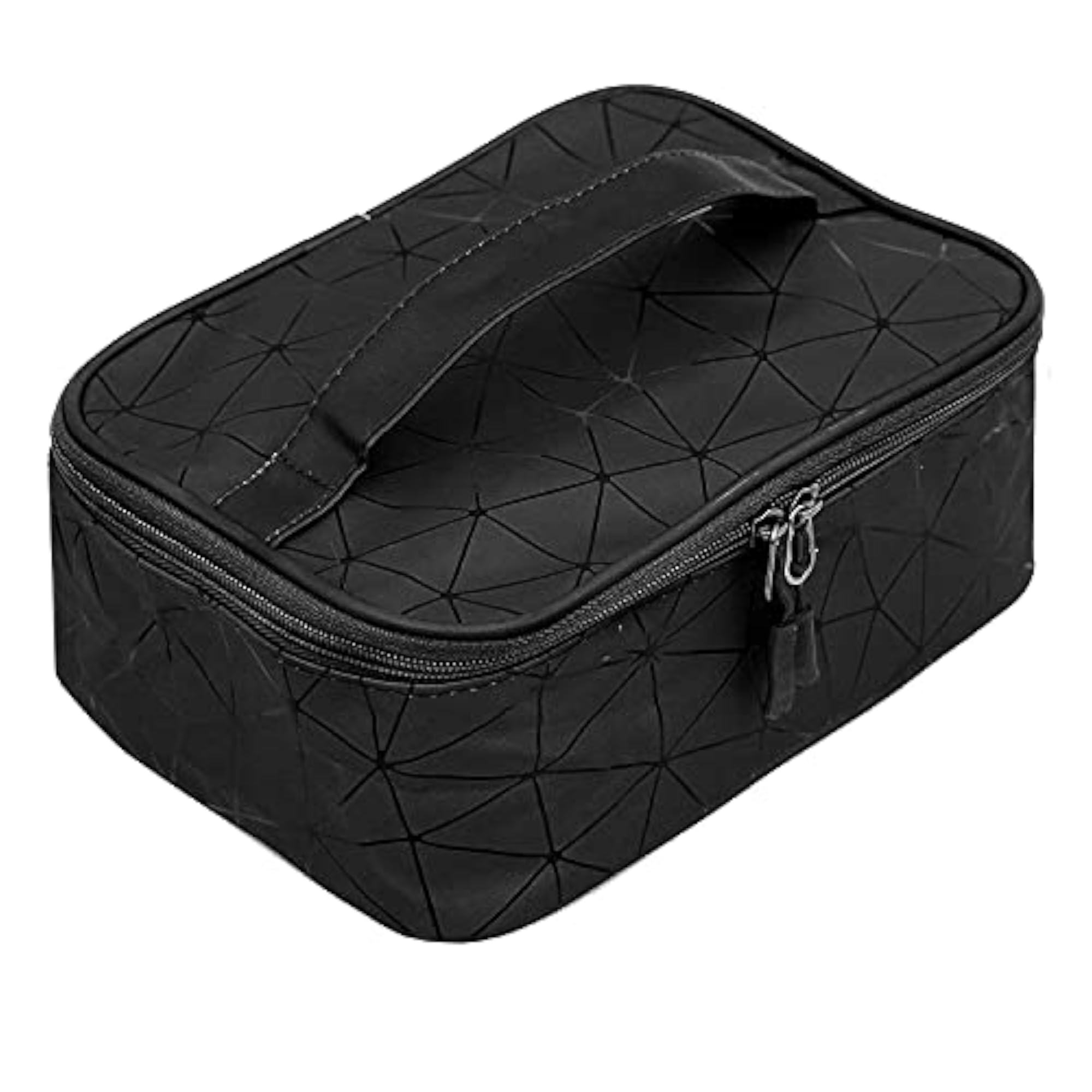 Multipurpose Cosmetic Travel Pouch for Women, Black Makeup Organizer Bag