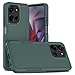 for Moto G 5G 2025 Case, [Military Grade Drop Tested] with Screen Protector, Dual Layer Protective Heavy Duty Cell Phone Cover Non-Slip Shockproof Case for Motorola Moto G 5G 2025 (Dark Green)