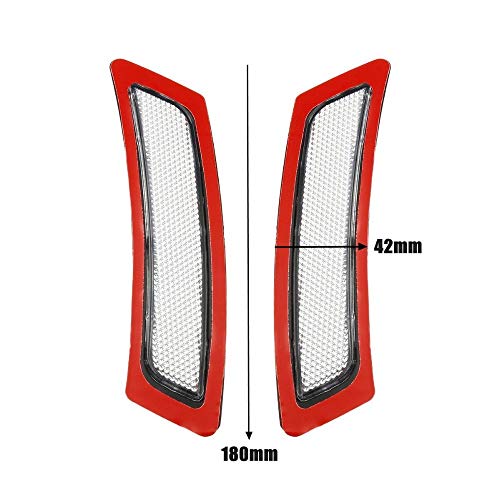Image of 2pcs for BMW F10 5 Series 2011-2014 Front Side Marke Fender Bumper Reflector (White)