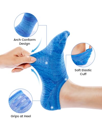 Image of IDEGG No Show Socks Women 10 Pairs Low Cut Anti-Slid Novelty Athletic Casual Invisible Liner Socks