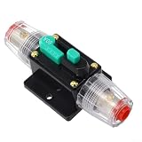Interruttore CC 10 A-100 A fusibile di ripristino 12 V-48 V per audio auto barca – Interruttore di ripristino manuale con stivali in gomma montabile pannello protezione ad alta corrente (60 A)