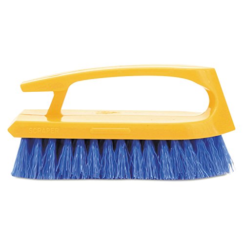 Image of Rubbermaid Commercial FG648200 Iron Handle Scrub Brush, Polypropylene Fill, 1 inch Trim Length, 6 inch Length, Cobalt