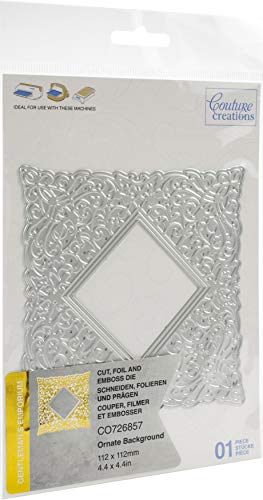 Couture Creations Cut FOIL Emboss Dies BCK, Ornate Background 4.4"X4.4", One Size - Image 2