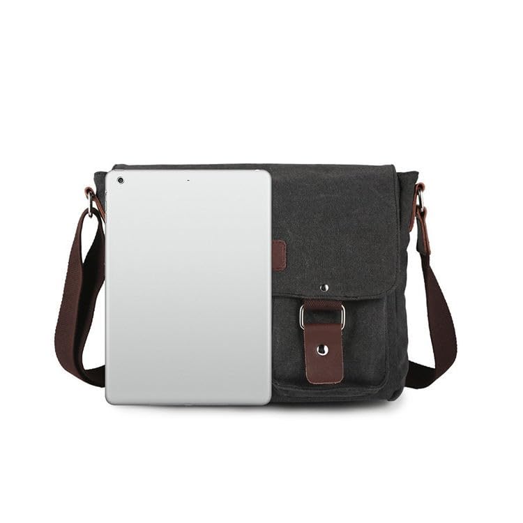 Image of Handcuffs Vintage Canvas Messenger Bag for Men & Women Crossbody Sling with Multiple Pockets Stylish Shoulder Satchel for College, Office, Travel & Daily Use