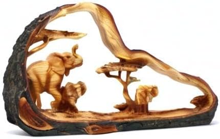 Thorness Eye catching Free Standing Graceful Elephant with Family Decorative Ornament | Elephant Ornaments | Home Accessory Gift | Living Room | Wildlife Animal