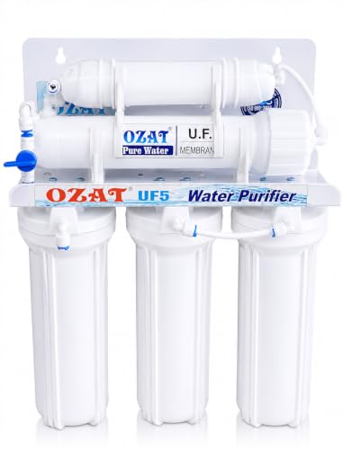 Image of 5-Stage UF Water Purifier | Non-Electric | Ultra Filtration (0.01 Micron) | Under Sink & Wall Mount | No RO | PP, Carbon, UF & Post Carbon Filters | White
