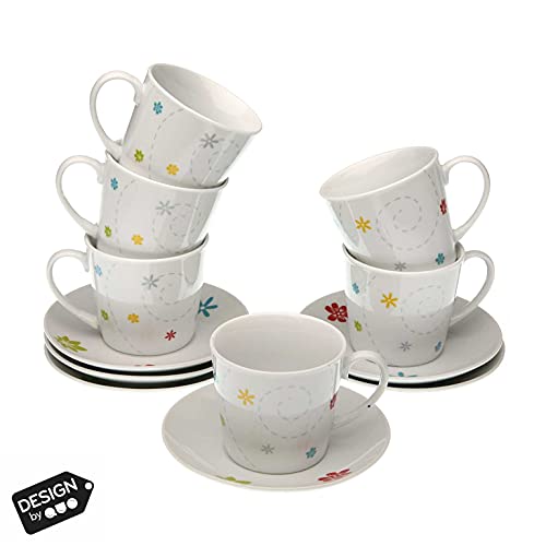 Versa, set 6 tazas te con plato daisy, linea servicio de mesa, tazas, VS-20090152 - Imagen 3
