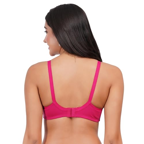 Image of Lace Non Padded Bra in B, C and D Cup for Women - Made of Pure Cotton Full Coverage Over Size Non Wired Pushup Soft Cup for T-Shirt Saree Dress Sports Garment for Daily Use Everyday