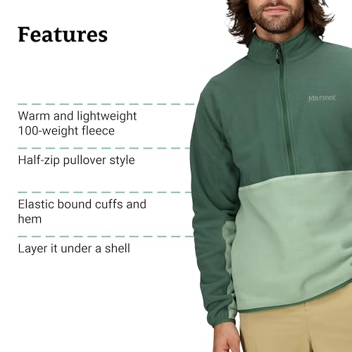 Image of MARMOT Men's Rocklin 1 /2 Zip, Lightweight Fleece Pullover Jacket