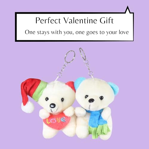 Image of Tickles Love Theme Charm Keychain For Girlfriend Boyfriend Valentine Day Gift