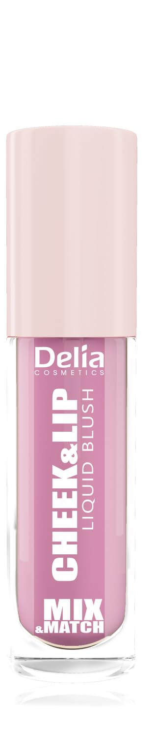 Delia Cosmetics – Mix & Match – Cheek & Lip Liquid Blush 04 – Cream Blush – Natural Shade – Satin Finish – Vegan Formula – 4 ml