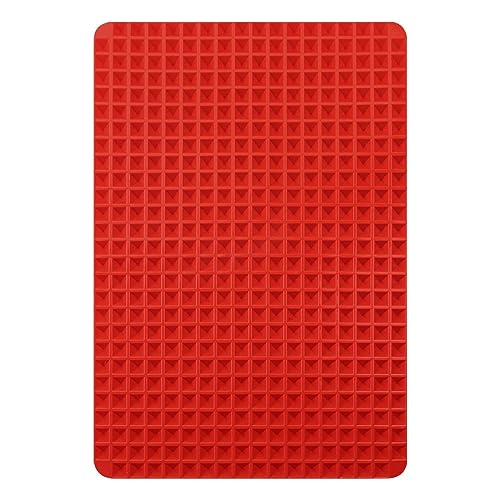Silicone Baking Mat Jagowa Pyramid Baking Tray Sheet Diamond Non-Stick Oven Cooking Mat Heat-Resistant for Grilling BBQ Red (2212-93) Silicone Baking Mat Jagowa Pyramid Baking Tray Sheet Diamond Non-Stick Oven Cooking Mat Heat-Resistant for Grilling BBQ Red (2212-93)