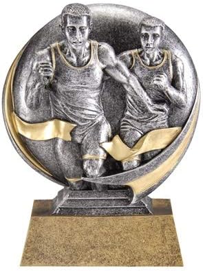 Express Medals (1-3-5 Pack) of 5 inch Motion Xtreme Male Track Trophy Award with Engraved Personalized Plate