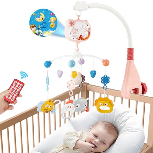 Carrusel De Animales Babi Vtech, Baby Product Móvil para Cuna de Bebe, Carrusel para Cuna con Música y Luces Nocturnas, Móvil para Cuna con 360°Rotación, Control Remoto, Proyección, Juguetes para Cuna...