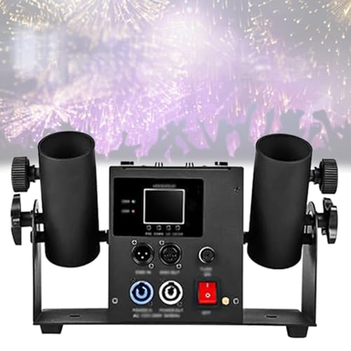 Máquina de cañón de confeti eléctrico de 2 disparos DMX512 y control remoto para escenario, lanzador de confeti profesional, lanzador de serpentinas para DJ, fiestas, discotecas, bodas, conciertos,