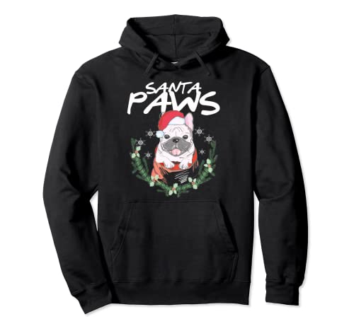 Santa Paws Pug Ugly Christmas Dog Sudadera con Capucha