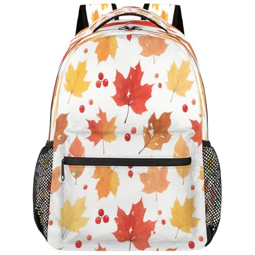 Mochila escolar ligera de hojas de arce para tus viajes y días de campus universitario