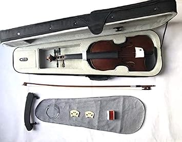 Funion 4/4 Violin Outfit 2 Bridges Case Bow 2 Sets Strings Shoulder Rest Handmade Full Size Fiddle Beginner Violin Set For Student