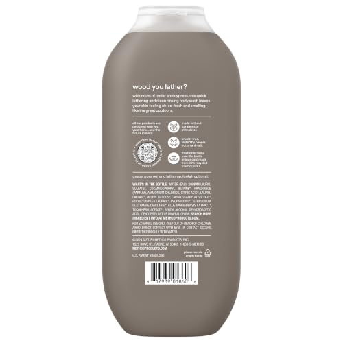 Image of method Men's Body Wash, Cedar + Cypress, 18 fl oz, 3 Pack
