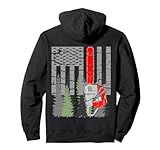 Thin Red Line Chainsaw and Woods Hooded Sweatshirt Pullover Hoodie