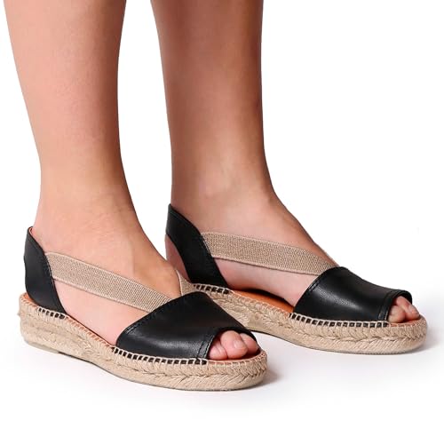 Image of Toni Pons - ETNA - Flat leather sandal with elastics