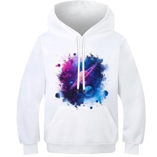 Hoodie enfant imprimé 3D Cosmique pour l'école et les loisirs des 6-15 ans