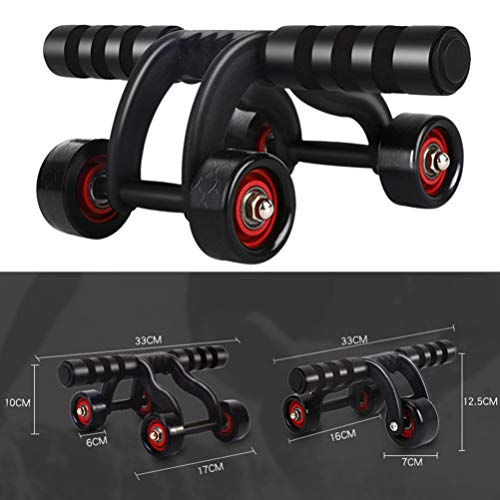 BESPORTBLE Rolo Ab ergonômico para abdômen com joelheira e almofada de freio, equipamento de treino