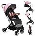 MoMi ESTELLE Reise Buggy Klein Zusammenklappbar - Kinderwagen Klappbar für Kinder bis 15kg ab 6 Monaten - Reisebuggy mit Liegefunktion - Kinderbuggy Leicht 7,5kg - 5-Punkt-Sicherheitsgurt