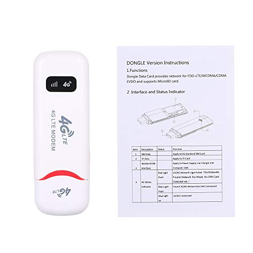 Docooler Modem USB Portátil, WiFi 100 MB LTE FDD com Compartimento para Cartão SIM
