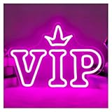MENGE Lámpara de señalización Letrero De Neón VIP Con Luces LED, Alimentación Por USB, Regulable, Para Decoración De Pared De Salón VIP, Bar, Club, Hotel, Fiesta,32.5cmх23cm