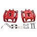 TRQ Rear Brake Caliper Set Painted Red Brackets Compatible with 2001-2003 Acura CL 1999-2008 TL 2003-2011 Honda Element