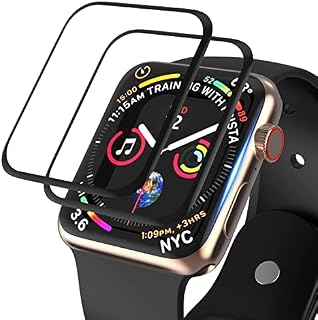FQDDZ [2 Pcs] For Apple Watch 41mm Screen Protector, Series 8/7 Glass Screen Protector, 3D Full Coverage Scratch Resistant Bubble-Free Screen Film Compatible Apple iWatch 41mm