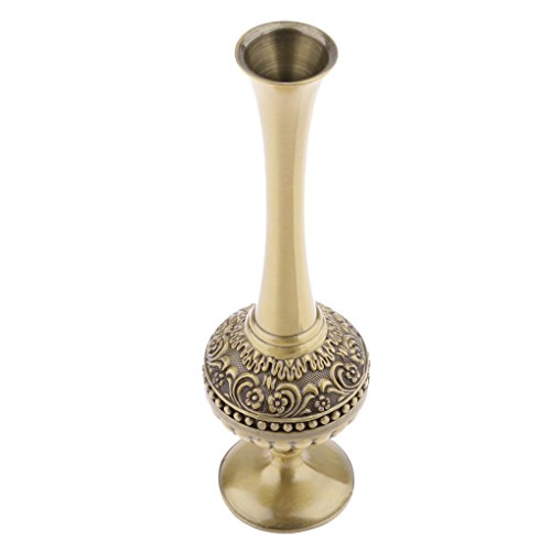 Baoblaze Vintage Shabby Chic Vaso de Flores Cisne Vaso Liga Casamento Decoração -escolher , Bronze #