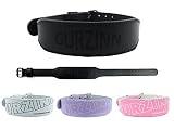 Leather Fitness Weight Lifting Belt for Women with 4 Inches Padded Lumbar Support for Power Lifting