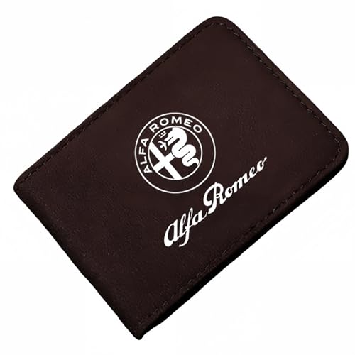 Leather Car Document Holder for Alfa Romeo Giulietta, Blocking ID Card Organizer, Driver License Wallet, Driver License Holder Leather, Auto Card Wallet, Car Accessories,Brown