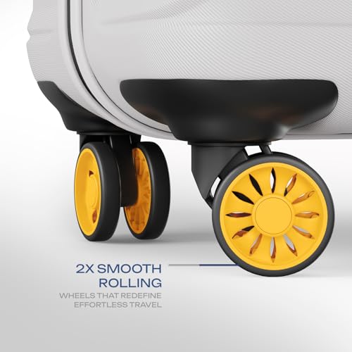 Image of Safari Large Stratos 8 Wheels 75cm Size Check-in Trolley Bag, Hard Case Polycarbonate, 360º Wheeling Luggage for Men & Women, Travel Bag, Suitcase for Travel, Trolley Bags for Travel, Cloud Grey