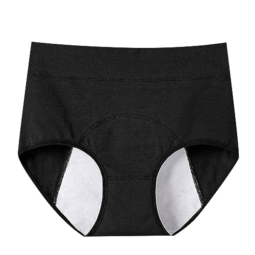 La Mejor comparativa de Bragas sucias disponible en línea para comprar. 32 Ropa interior a prueba de fugas para mujer, a prueba de fugas, ropa interior de algodón de período, bragas elásticas, tangas suaves, color negro