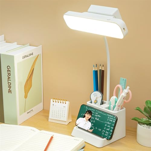 Lampe de bureau LED rechargeable avec porte-stylo magnétique