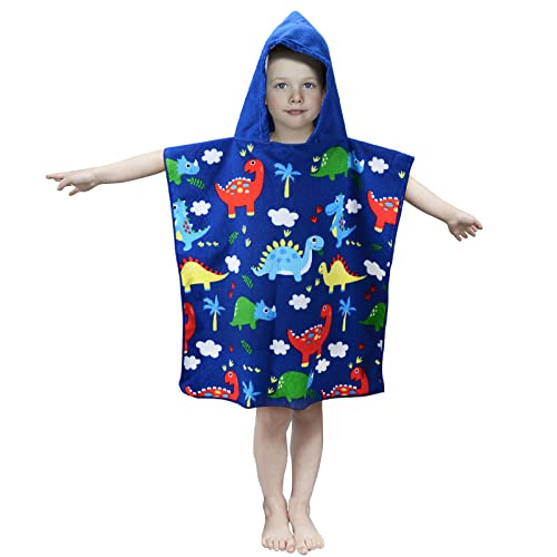 JORAKI Toalla Infantil con Capucha de niño y niña, Toalla de Playa Toalla de Baño Poncho Toalla Poncho Surf para Niñas Niños de 2 a 8 años